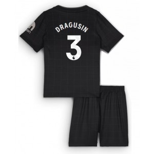 Fotbalové Dres Tottenham Hotspur Radu Dragusin #3 Dětské Venkovní Oblečení 2025-26 Krátký Rukáv (+ trenýrky)